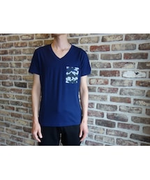 ATTACHMENT | ATTACHMENT　AJ72-246　50/2ギザンティ天竺Vネックポケット付きS/S(Tシャツ/カットソー)