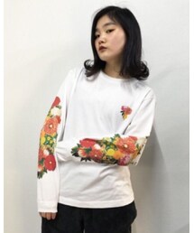 rotates&rotates | Flower long T-shirt(ヒナギク)(Tシャツ/カットソー)