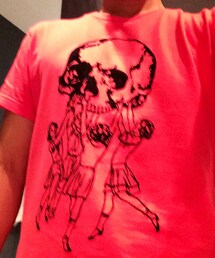 Design Tshirts Store graniph | 桃色髑髏(Tシャツ/カットソー)