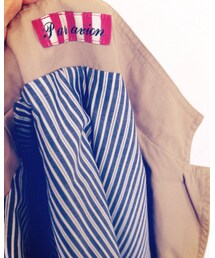 裏地とタグ萌え♡♡♡ | トレンチコート