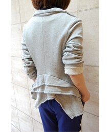 フレアスウェットジャケット(テーラードジャケット)