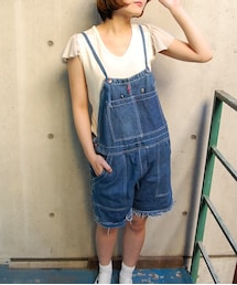 RehersalL | デニムオーバーオール（ショート）(サロペット/オーバーオール)