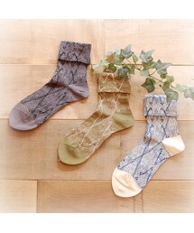 nonnette | Lightning grid Socks(ソックス/靴下)