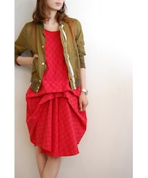 ドレープドットワンピース(ワンピース)