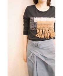 RehersalL | フリンジモチーフロンT(Tシャツ/カットソー)