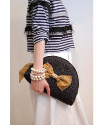 RehersalL | ストローリボンクラッチバッグ(クラッチバッグ)