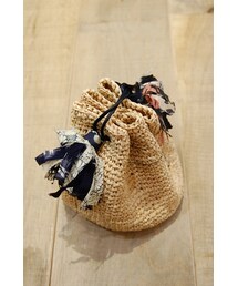 RehersalL | キモノフリンジ巾着(ハンドバッグ)