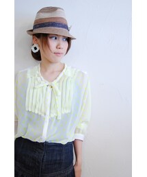 sandglass | ドットシフォンブラウス(シャツ/ブラウス)