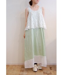 RehersalL | レースストライプワンピース(ワンピース)