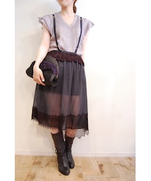 RehersalL | フリンジオーガンジースカート(スカート)