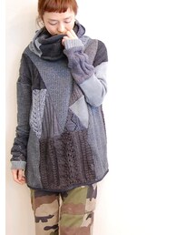 RehersalL | ニットパッチタートルセーター(ニット/セーター)