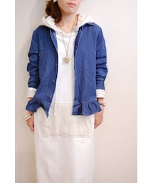 RehersalL | バックレースダンガリーシャツ(シャツ/ブラウス)