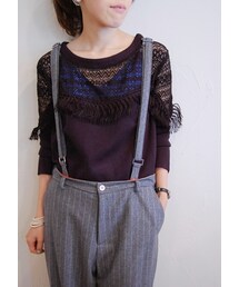 RehersalL | レースフリンジニット(Tシャツ/カットソー)
