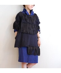 RehersalL | クロウフリンジロングトップス(Tシャツ/カットソー)