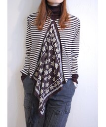 RehersalL | フラワーバンダナﾎﾞｰﾀﾞｰロンT(Tシャツ/カットソー)