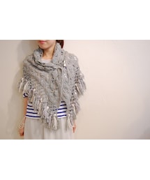 RehersalL | ニットフリンジショール(マフラー)