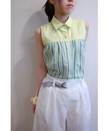 Xapis | ストライプノースリーブシャツ(シャツ/ブラウス)