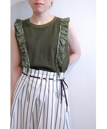 RehersalL | フリルスリーブタンクトップ(Tシャツ/カットソー)