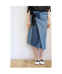 RehersalL | デニムラップスカート(デニムスカート)