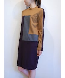 Xapis | カラーパネルワンピース(ワンピース)