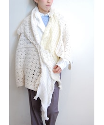 RehersalL | ミックスニットケープ(ニット/セーター)