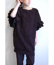 boussole | フリルスリーブニット(ニット/セーター)