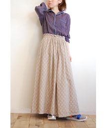 ドットギャザーロングスカート(スカート)