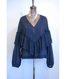 hippiness | コットンフリルブラウス(シャツ/ブラウス)