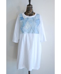 RehersalL | デニムパッチTシャツ(ロング）(Tシャツ/カットソー)