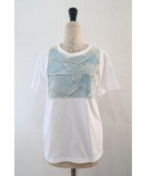 RehersalL | デニムパッチTシャツ(ショート）(Tシャツ/カットソー)