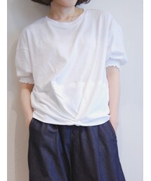 シャーリングタックTシャツ(Tシャツ/カットソー)