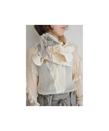 RehersalL | シャギージャガードビスチェ(ネックウォーマー/スヌード)