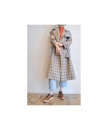 hippiness | check over trench coat(トレンチコート)