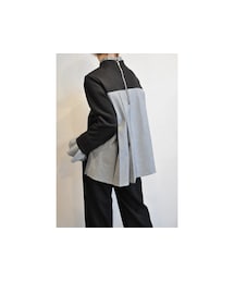 チェックレイヤードトップス(シャツ/ブラウス)