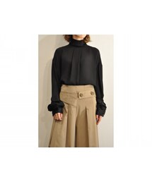 high neck silk blouse(シャツ/ブラウス)