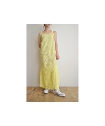 RehersalL | オーガンジーレースパッチドレス(ワンピース)