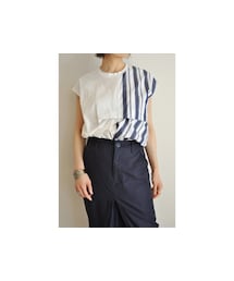 blanc basque | ストライプタックトップス(Tシャツ/カットソー)