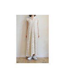 tiny dinosaur | ドットフラワーレースドレス(ワンピース)