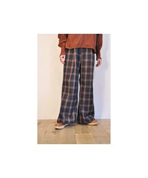 チェックワイドパンツ(その他パンツ)