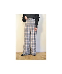 チェックワイドパンツ(その他パンツ)
