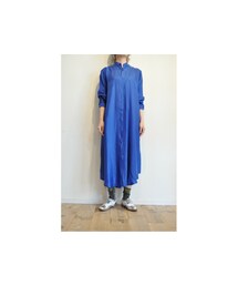 hippiness | キュプラロングシャツワンピース(シャツワンピース)