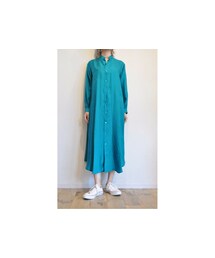 hippiness | キュプラロングシャツワンピース(シャツワンピース)