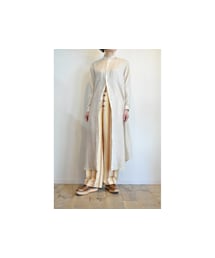 キュプラロングシャツワンピース(ワンピース)