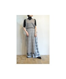 RehersalL | ラミーニットオーガンジーワンピース(ワンピース)