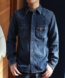 BLUE BLUE | BLUEBLUEデニムユーズドウエスタンシャツ(シャツ/ブラウス)