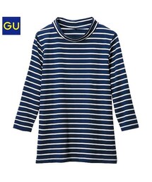 GU | ボーダーハイネックT(Tシャツ/カットソー)