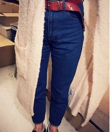 GU | GUのハイウエストテーパード(デニムパンツ)