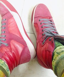 LANVIN | 赤のハイカットスニーカー(スニーカー)