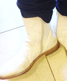 MARTIN MARGIELA | キャンパス加工の革白ブース(ブーツ)
