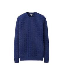 UNIQLO | コットンカシミヤケーブルクルーネックセーター(ニット/セーター)